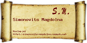 Simonovits Magdolna névjegykártya